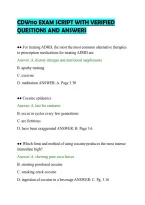 CDW110 EXAM SCRIPT WITH VERIFIED&NewLine;QUESTIONS AND ANSWERS&NewLine;