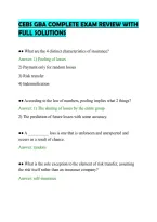 CEBS GBA COMPLETE EXAM REVIEW WITH&NewLine;FULL SOLUTIONS