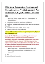 Fiba Agent Examination Questions And &NewLine;Correct Answers &lpar;Verified Answers&rpar; Plus &NewLine;Rationales 2026 Q&A &vert; Instant Download &NewLine;Pdf 