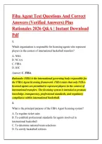 Fiba Agent Test Questions And Correct &NewLine;Answers &lpar;Verified Answers&rpar; Plus &NewLine;Rationales 2026 Q&A &vert; Instant Download &NewLine;Pdf 