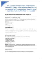 NSG 3130 EXAM 4 2026&sol;2027 &vert; FUNDAMENTAL CONCEPTS & SKILLS FOR NURSING PRACTICE II &vert; 40 VERIFIED Q&A &vert; DETAILED RATIONALES &vert; NGN-ALIGNED &vert; PASS GUARANTEED &ndash; A&plus; GRADED