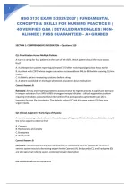 NSG 3130 EXAM 5 2026&sol;2027 &vert; FUNDAMENTAL CONCEPTS & SKILLS FOR NURSING PRACTICE II &vert; 40 VERIFIED Q&A &vert; DETAILED RATIONALES &vert; NGN-ALIGNED &vert; PASS GUARANTEED &ndash; A&plus; GRADED
