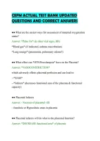 CEFM ACTUAL TEST BANK UPDATED&NewLine;QUESTIONS AND CORRECT ANSWERS