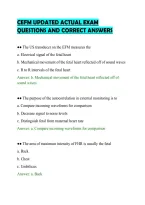 CEFM UPDATED ACTUAL EXAM&NewLine;QUESTIONS AND CORRECT ANSWERS