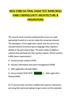 WGU D488 OA FINAL EXAM TEST BANK