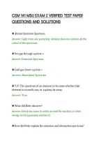 CEM 141 MSU EXAM 2 VERIFIED TEST PAPER&NewLine;QUESTIONS AND SOLUTIONS&NewLine;