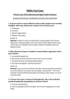NR601 Final Exam Primary Care of the Maturing and Aged Family Practicum Questions with Answers&vert; Chamberlain University&vert; Pass Guaranteed