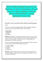 2026 Nursing Pathophysiology Practice &NewLine;Questions&colon; Answer Explanations&comma; Disease &NewLine;Processes&comma; Signs Symptoms&comma; Etiology&comma; &NewLine;Clinical Manifestations&comma; Nursing &NewLine;Application Exam Prep 