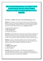 2026 Nursing Pathophysiology Case Studies Clinical &NewLine;Scenarios Disease Processes Patient Findings &NewLine;Diagnosis Treatment Nursing Implications Answer &NewLine;Rationales 