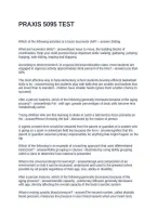 PRAXIS 5095 TEST  QUESTIONS AND ANSWERS