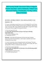 2026 Nursing Health Assessment Clinical Judgment &NewLine;Practice Questions&colon; Answer Rationales&comma; Patient Cues&comma; &NewLine;Abnormal Findings&comma; Prioritization&comma; Nursing Actions&comma; &NewLine;Clinical Decisions 