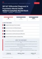 NR 547 Midterm Differential Diagnosis Psychiatric 2026&sol;2027 &ndash; Questions and Answers &vert; 100&percnt; Verified &vert; Detailed Rationales &ndash; Pass Guaranteed &ndash; A&plus; Graded