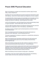Praxis 5095 Physical Education Questions and Answers  &lpar;Graded A&plus;&rpar;