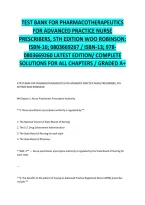 Pharmacotherapeutics for Advanced Practice Nurse Prescribers&comma; 5th Edition &ndash; Woo & Robinson &ndash; Test Bank