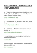 PSYC 140 MODULE 1 COMPREHENSIVE STUDY&NewLine;GUIDE WITH SOLUTIONS