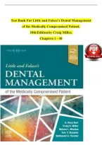 Test Bank for Little and Falace's Dental Management of the Medically Compromised Patient&comma; 10th Edition &lpar;Chapters 1-30&rpar;&NewLine;&NewLine;