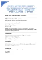 NSG 3160 MIDTERM EXAM 2026&sol;2027 &vert; HEALTH ASSESSMENT &vert; 75 VERIFIED Q&A &vert; DETAILED RATIONALES &vert; NGN-ALIGNED &vert; PASS GUARANTEED &ndash; A&plus; GRADED