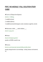 PSYC 140 MODULE 1 FULL SOLUTION STUDY&NewLine;GUIDE