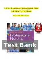 Test Bank for Leddy & Pepper's Professional Nursing&comma; 10th Edition by Lucy Hood &lpar;Chapters 1-22&rpar;&NewLine;&NewLine;