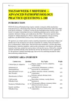 NSG5140 WEEK 5 MIDTERM &mdash; ADVANCED PATHOPHYSIOLOGY PRACTICE QUESTIONS 1&ndash;100 