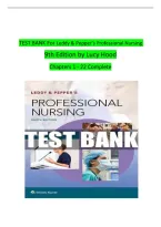Test Bank for Leddy & Pepper's Professional Nursing&comma; 9th Edition by Lucy Hood &lpar;Chapters 1-22&rpar;&NewLine;&NewLine;