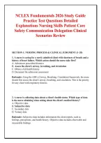 NCLEX Fundamentals 2026 Study Guide &NewLine;Practice Test Questions Detailed &NewLine;Explanations Nursing Skills Patient Care &NewLine;Safety Communication Delegation Clinical &NewLine;Scenarios Review