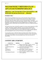 NSG5140 WEEK 5 MIDTERM EXAM &mdash; ADVANCED PATHOPHYSIOLOGY &NewLine;ORIGINAL ADVANCED PRACTICE QUESTIONS 1&ndash;100 &NewLine;WITH DETAILED RATIONALES &mdash; 2026&sol;2027 &NewLine;