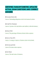 CERTIFIED PARAOPTOMETRIC UPDATED&NewLine;ACTUAL EXAM QUESTIONS AND CORRECT&NewLine;ANSWERS&NewLine;
