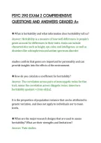 PSYC 290 EXAM 2 COMPREHENSIVE&NewLine;QUESTIONS AND ANSWERS GRADED A&plus;