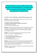 Nursing Health Assessment 2026 Practice Test &NewLine;Questions Detailed Rationales Vital Signs Head &NewLine;To Toe Assessment Patient History Clinical &NewLine;Documentation Nursing Review