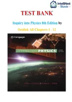 Test Bank For Inquiry into Physics 8th Edition by Ostdiek ISBN 978-1305959422
