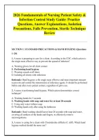 2026 Fundamentals of Nursing Patient Safety & &NewLine;Infection Control Study Guide&colon; Practice &NewLine;Questions&comma; Answer Explanations&comma; Isolation &NewLine;Precautions&comma; Falls Prevention&comma; Sterile Technique &NewLine;Review