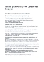 Fitness gram Praxis 2 5095 Constructed Response Questions with Accurate Answers