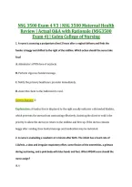 NSG 3500 Exam 4 V3 &vert; NSG 3500 Maternal Health &NewLine;Review &vert; Actual Q&A with Rationale &lpar;NSG3500 &NewLine;Exam 4&rpar; &vert; Galen College of Nursing 