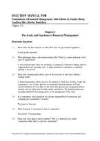 Solution Manual for Foundations of Financial Management &lpar;18th Edition&rpar; by Block&comma; Hirt&comma; & Danielsen &ndash; Chapters 1&ndash;21