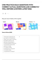 CPJE PRACTICE EXAM QUESTIONS WITH CORRECT ACTUAL QUESTIONS AND CORRECTLY WELL DEFINED ANSWERS LATEST 2026