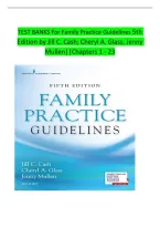 Family Practice Guidelines 5th Edition Cash Glass Mullen Test Bank &vert; Chapters 1&ndash;23&NewLine;&NewLine;