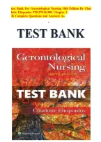 Test Bank for Gerontological Nursing &ndash; 10th Edition &lpar;Complete Questions and Verified Answers&rpar;
