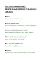 PSYC 2000 LSU KNAPP EXAM 1&NewLine;COMPREHENSIVE QUESTIONS AND ANSWERS&NewLine;GRADED A&plus;&NewLine;