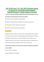 NSG 3850 Exam 1 V2 &vert; NSG 3850 Pathophysiology &NewLine;for Nurses II &vert; Actual Q&A with Rationale &NewLine;&lpar;NSG3850 Exam 1&rpar; &vert; Galen College of Nursing