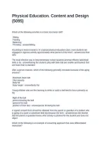 Physical Education&period; Content and Design &lpar;5095&rpar; Questions and Answers Rated A