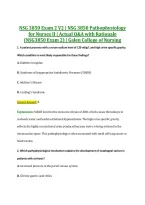 NSG 3850 Exam 2 V2 &vert; NSG 3850 Pathophysiology &NewLine;for Nurses II &vert; Actual Q&A with Rationale &NewLine;&lpar;NSG3850 Exam 2&rpar; &vert; Galen College of Nursing