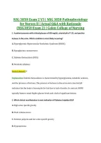 NSG 3850 Exam 2 V1&ndash;V3 &vert; NSG 3850 Pathophysiology for Nurses II &vert; Actual Q&A with Rationale &lpar;NSG3850 Exam 2&rpar; &vert; Galen College of Nursing