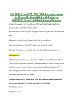 NSG 3850 Exam 3 V1&ndash;V3 &vert; NSG 3850 Pathophysiology for Nurses II &vert; Actual Q&A with Rationale &lpar;NSG3850 Exam 3&rpar; &vert; Galen College of Nursing