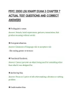 PSYC 2000 LSU KNAPP EXAM 3 CHAPTER 7&NewLine;ACTUAL TEST QUESTIONS AND CORRECT&NewLine;ANSWERS&NewLine;