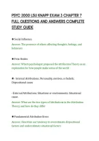 PSYC 2000 LSU KNAPP EXAM 3 CHAPTER 7&NewLine;FULL QUESTIONS AND ANSWERS COMPLETE&NewLine;STUDY GUIDE