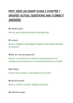 PSYC 2000 LSU KNAPP EXAM 3 CHAPTER 7&NewLine;UPDATED ACTUAL QUESTIONS AND CORRECT&NewLine;ANSWERS&NewLine;