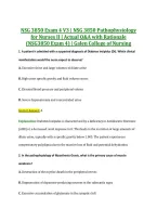 NSG 3850 Exam 4 V1&ndash;V3 &vert; NSG 3850 Pathophysiology for Nurses II &vert; Actual Q&A with Rationale &lpar;NSG3850 Exam 4&rpar; &vert; Galen College of Nursing