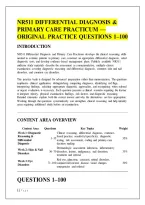 NR511 DIFFERENTIAL DIAGNOSIS & &NewLine;PRIMARY CARE PRACTICUM &mdash; &NewLine;ORIGINAL PRACTICE QUESTIONS 1&ndash;100 &NewLine;NR511 DIFFERENTIAL DIAGNOSIS & &NewLine;PRIMARY CARE PRACTICUM &mdash; &NewLine;ORIGINAL PRACTICE QUESTIONS 1&ndash;100 &NewLine;