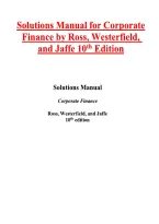 Solutions Manual&colon; Corporate Finance &lpar;10th Edition&rpar; &ndash; Ross&comma; Westerfield&comma; Jaffe